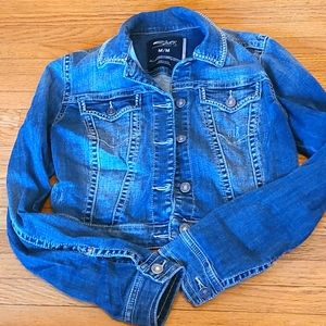 SILVER - Cropped Jean Jacket